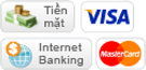 Chấp nhận thanh toán tiền mặt, thẻ ngân hàng, Internet Banking, thẻ tín dụng...